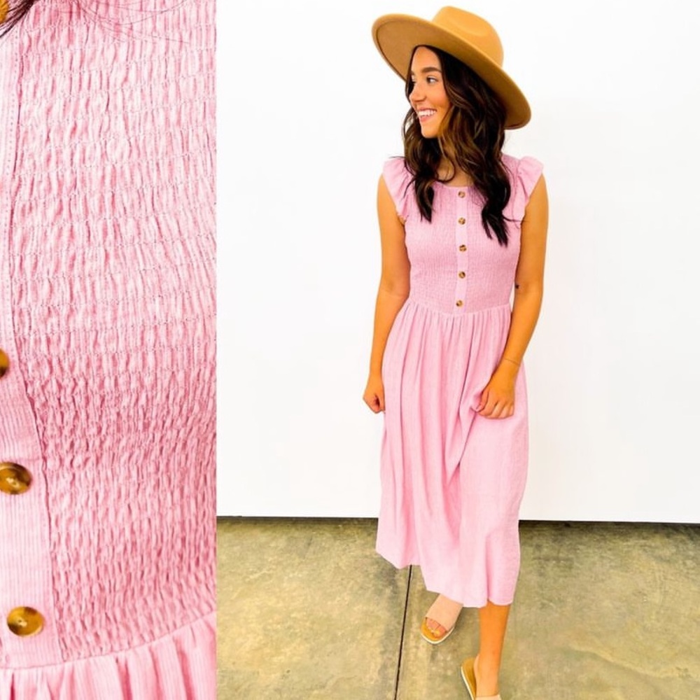 NWOT Pink Midi Dress